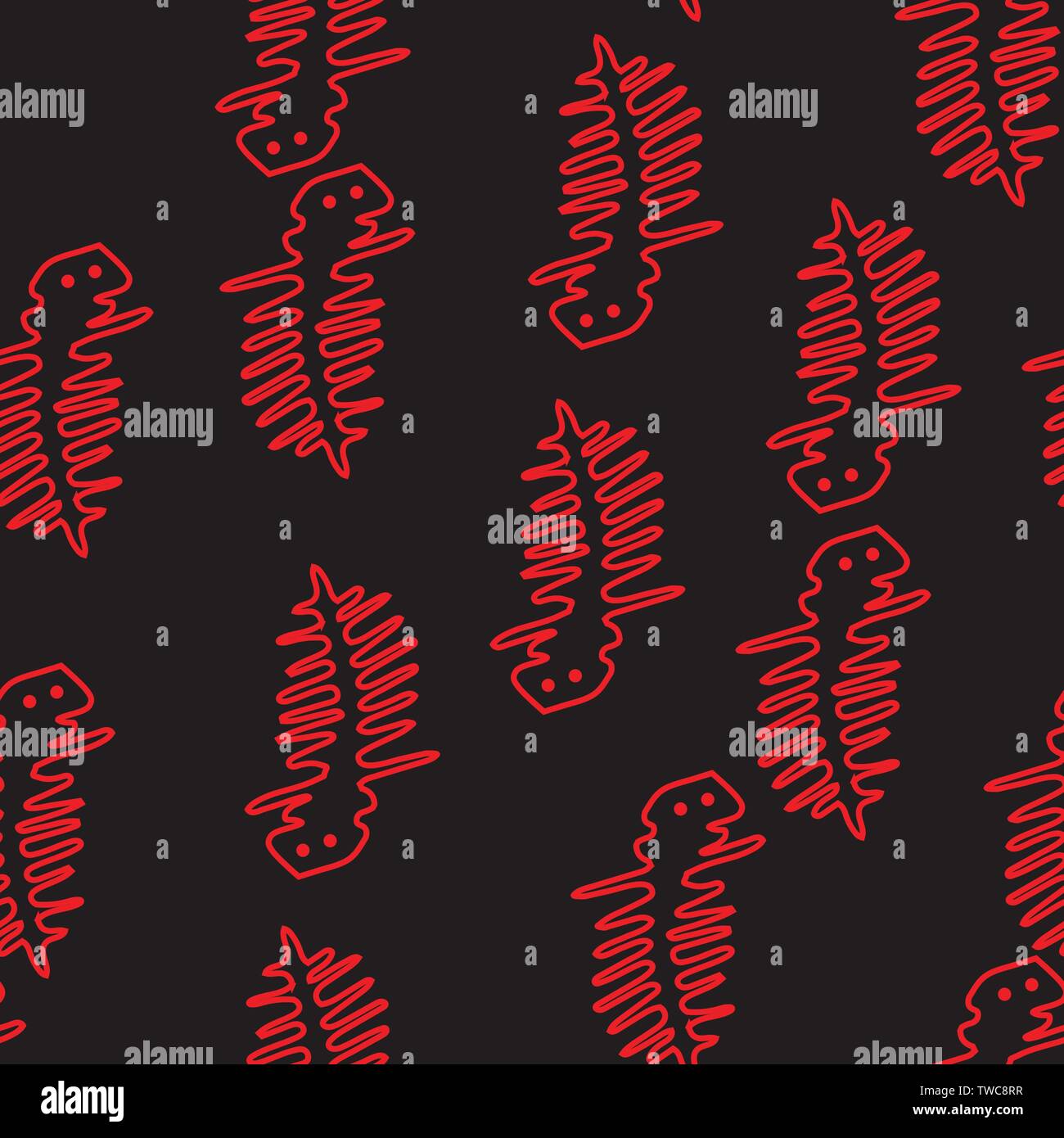 Red Outline Lizards Seamless Pattern Stock Vector Image & Art - Alamy