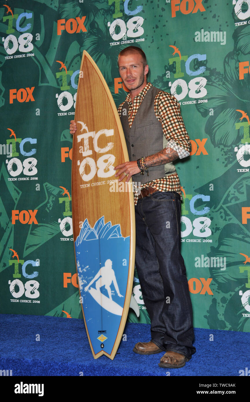 LOS ANGELES, CA. August 03, 2008: David Beckham at the 2008 Teen Choice