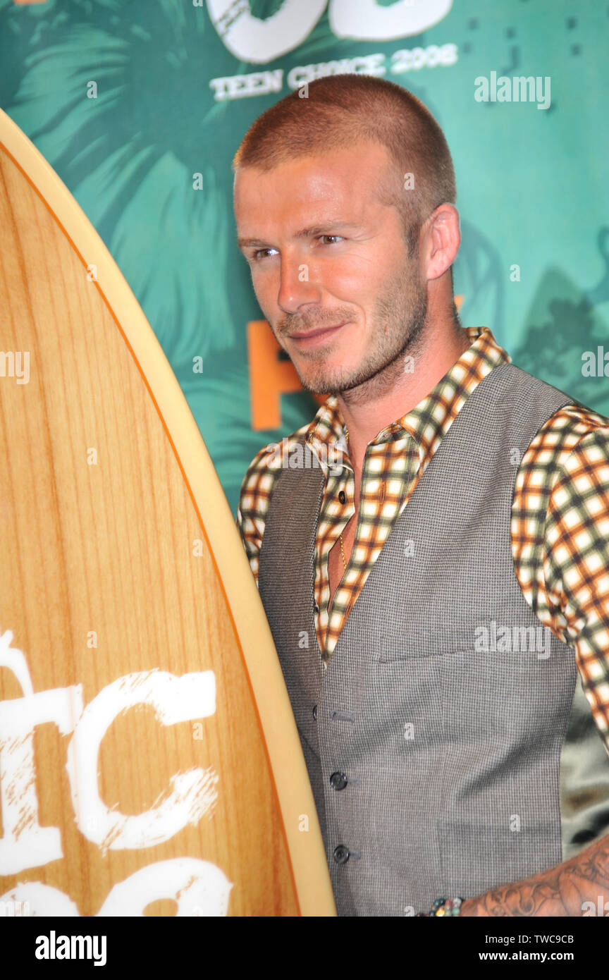 LOS ANGELES, CA. August 03, 2008: David Beckham at the 2008 Teen Choice