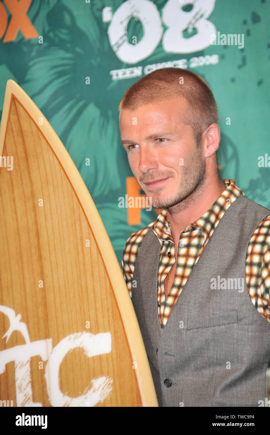 LOS ANGELES, CA. August 03, 2008: David Beckham at the 2008 Teen Choice
