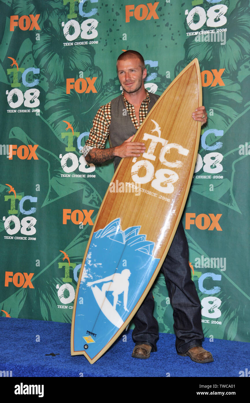 LOS ANGELES, CA. August 03, 2008: David Beckham at the 2008 Teen Choice
