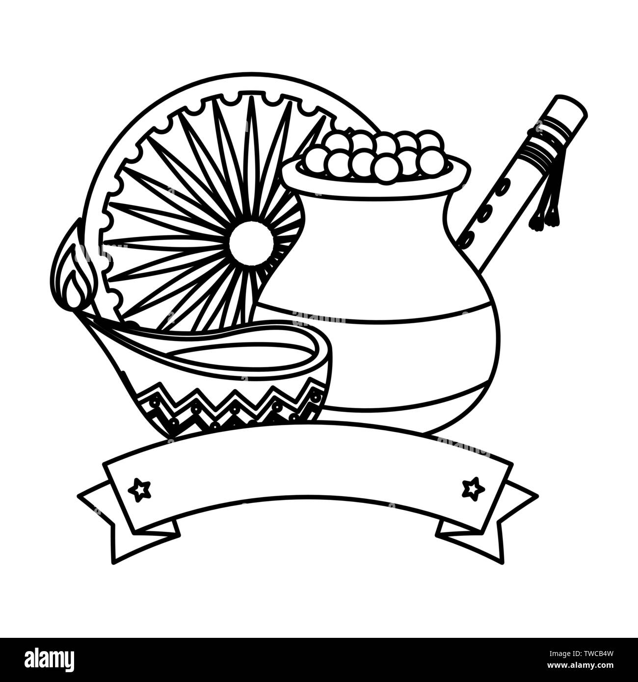 Handmade indian pottery Stock Vector Images Alamy