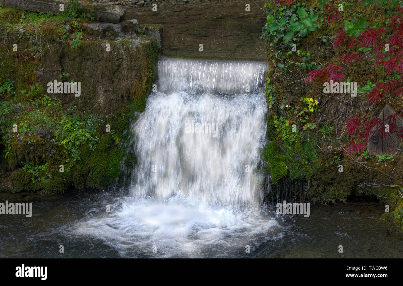 Little Waterfall at Wookie Hole Stock Photo