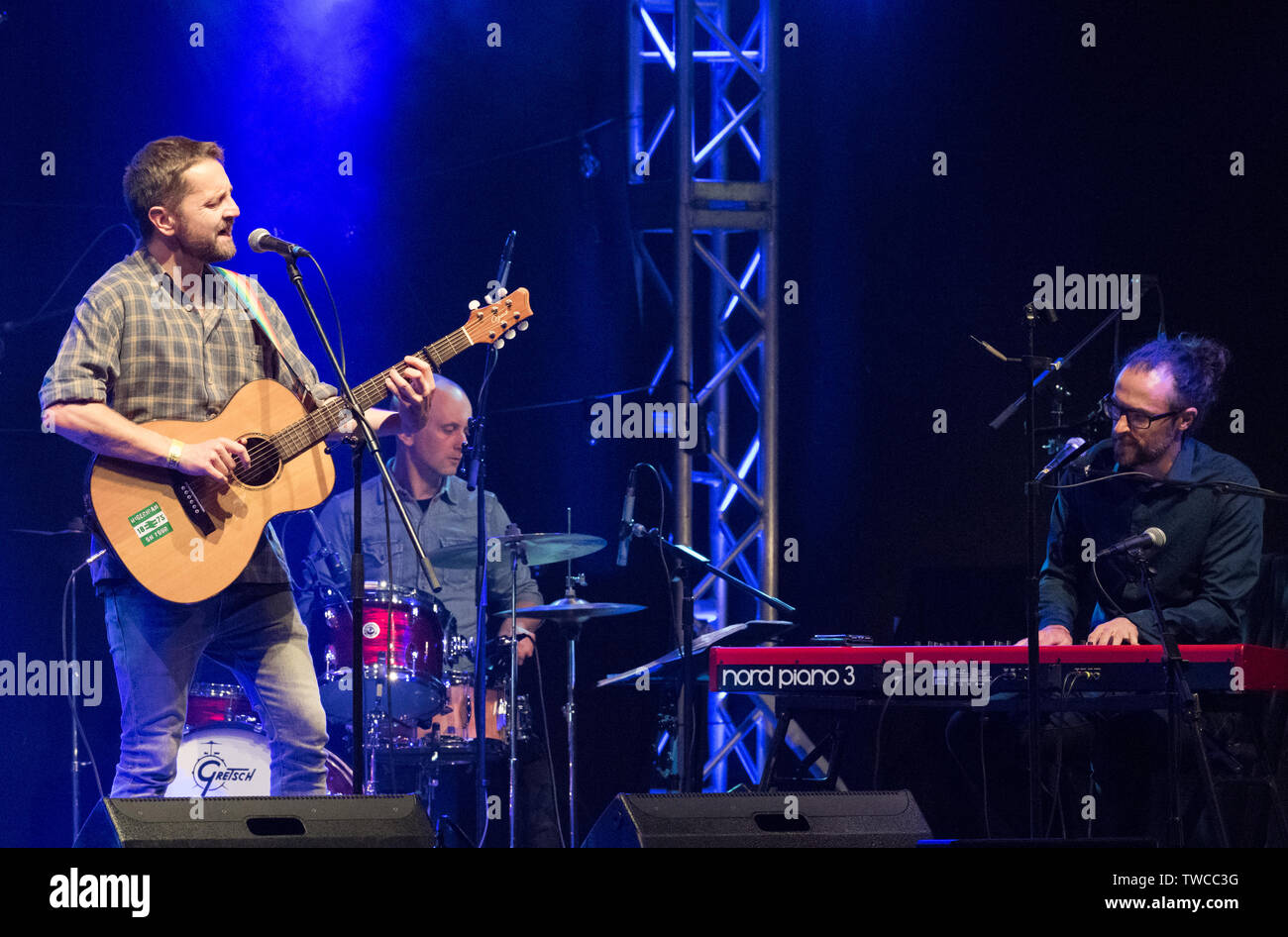 Blue Rose Code folk music group live on stage at the Gate to Southwell
