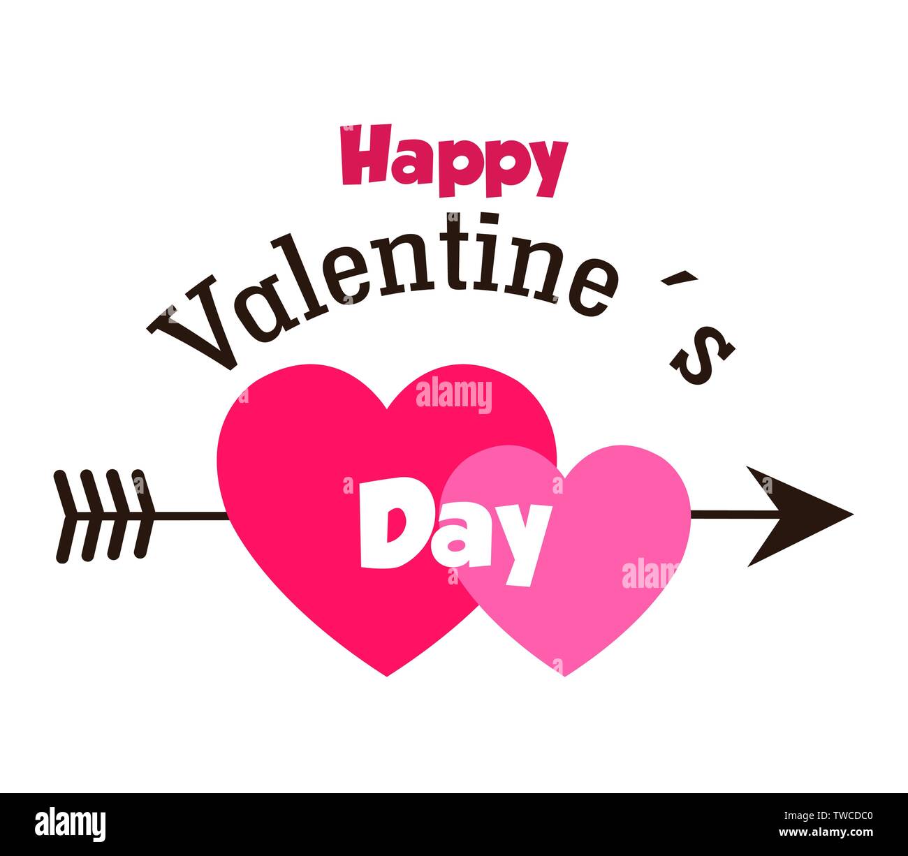 Happy Valentines Day Card, vector illustration Stock Vector Image & Art ...