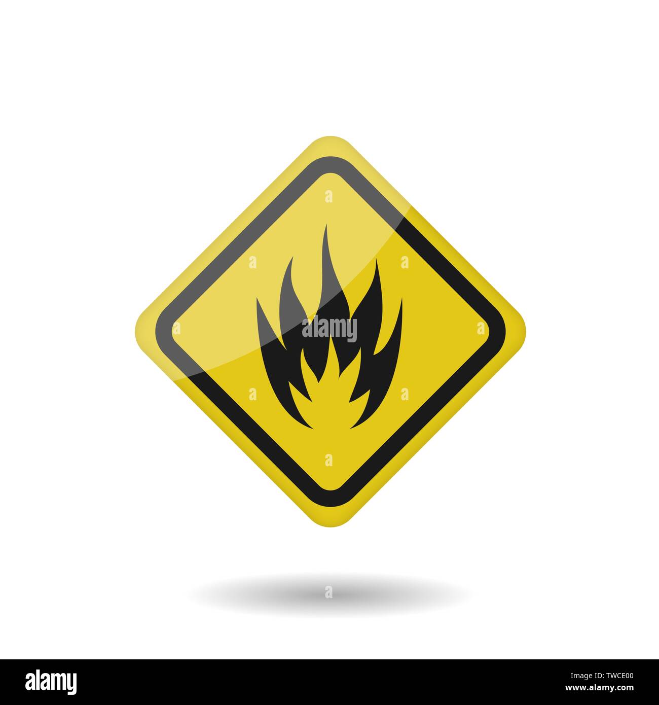 Fire hazard sign vector vectors hi-res stock photography and images - Alamy