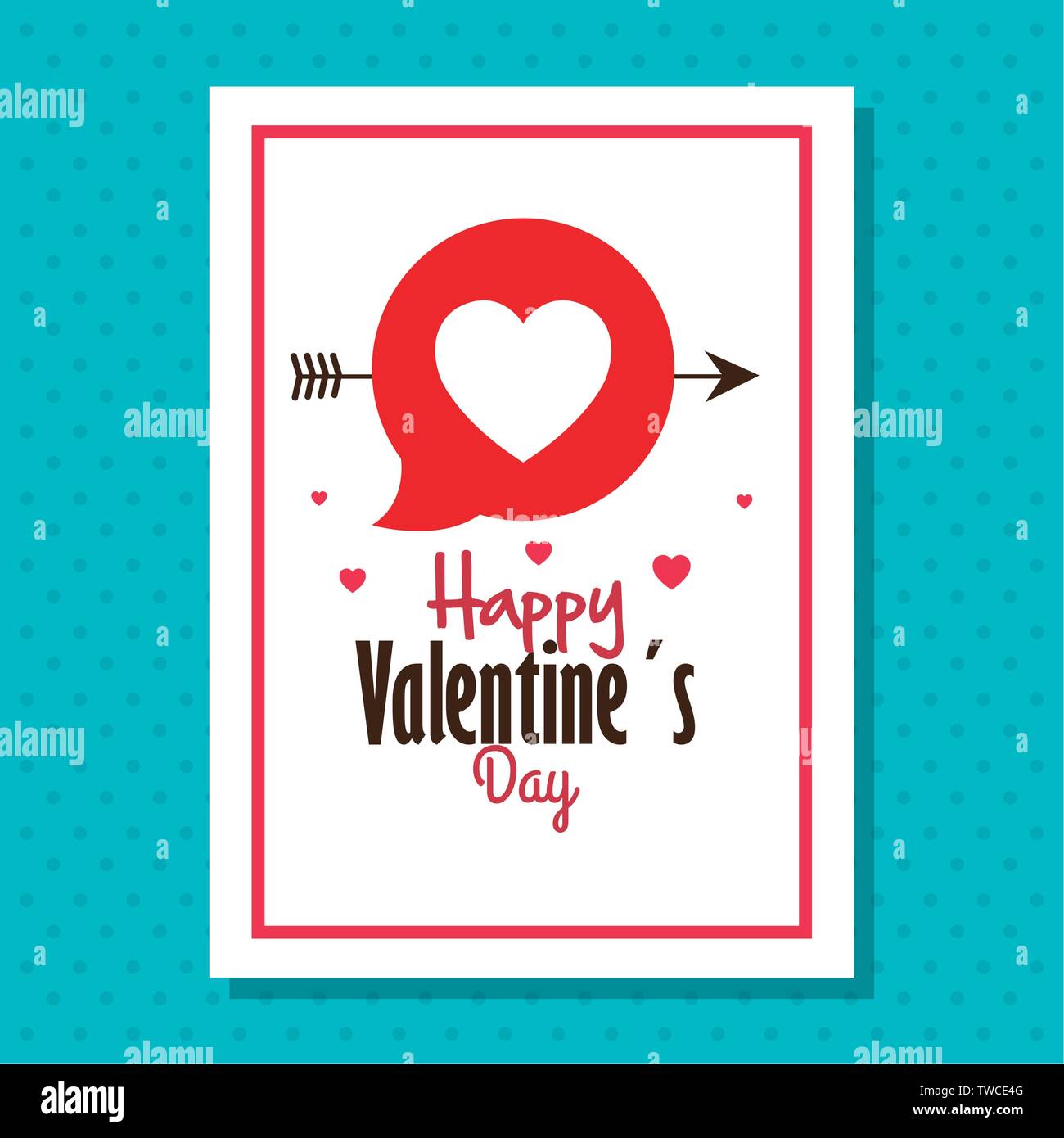 Happy Valentines Day Card, vector illustration Stock Vector Image & Art ...