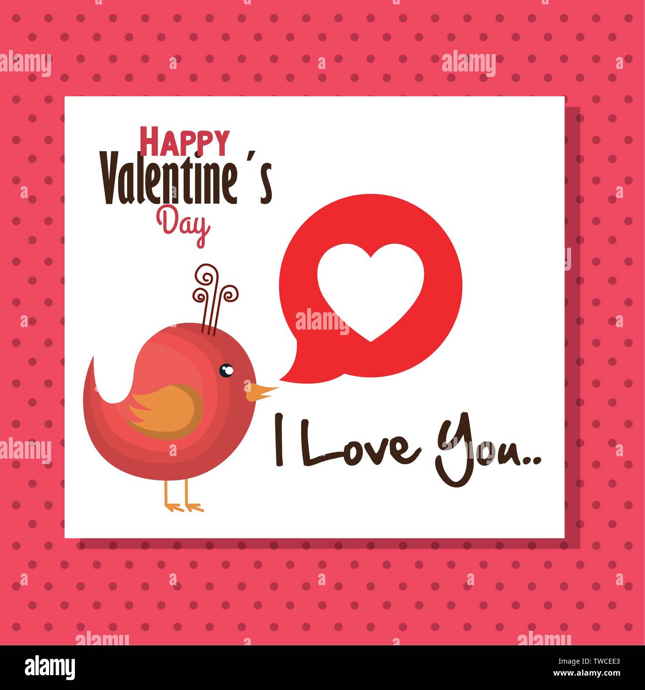 Happy Valentines Day Card, vector illustration Stock Vector Image & Art ...