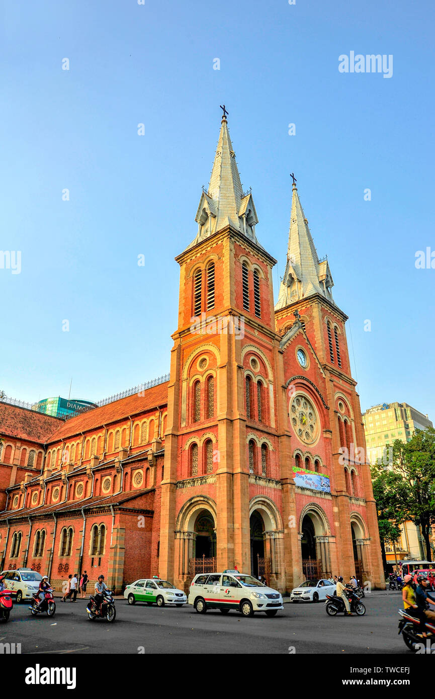 The Virgin Mary Catholic Church, Ho Chi Minh Red Church, Vietnam Stock