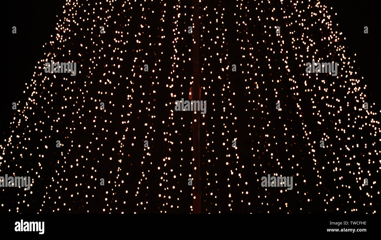 Yellow Christmas Lights Stock Photo Alamy