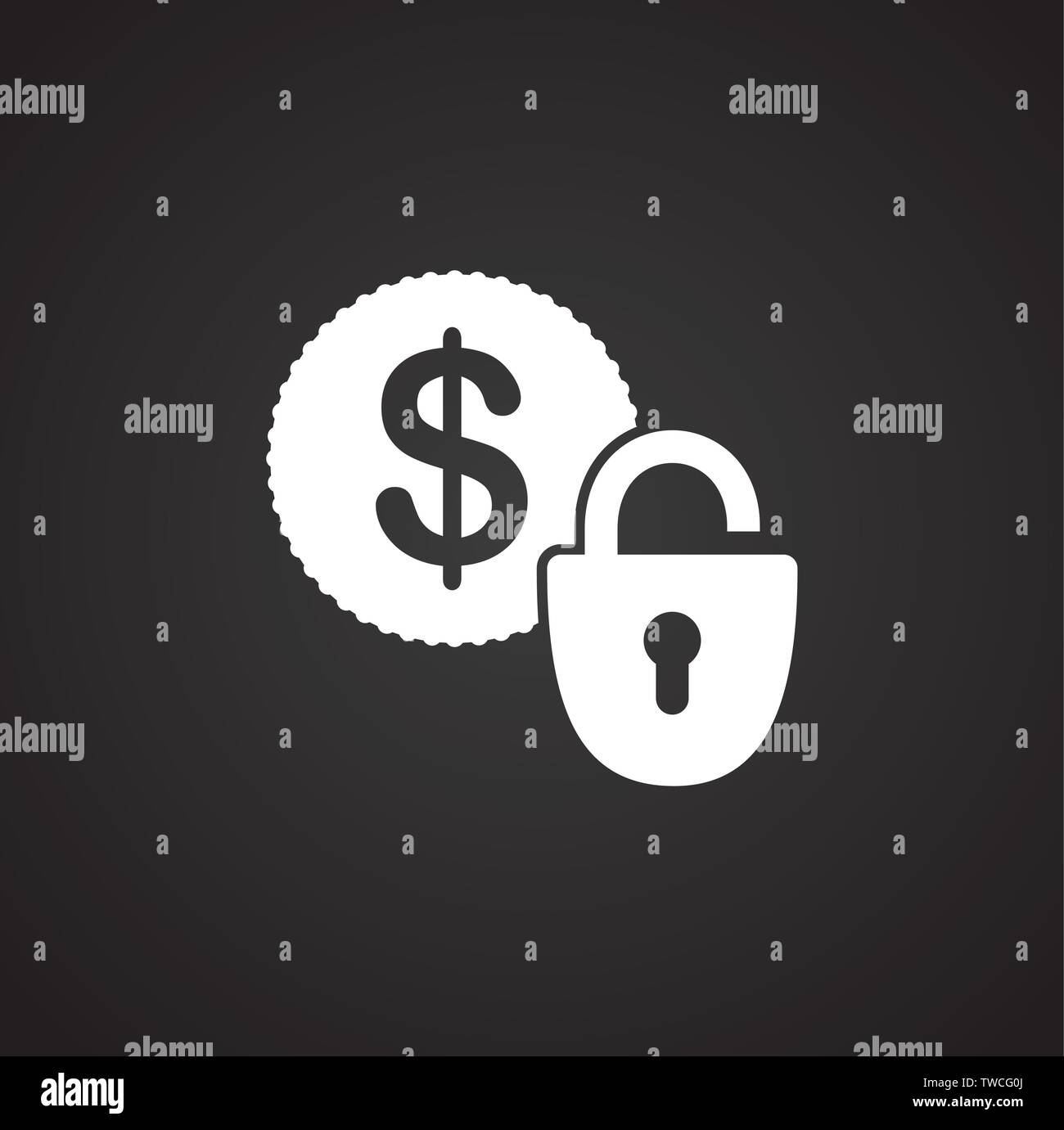 Money security related icon on background for graphic and web design ...