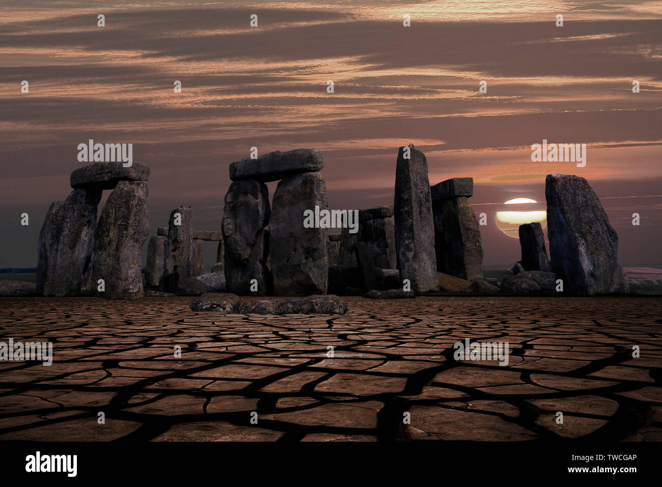 Stonehenge,ancient,attraction,Amesbury,Circle,calendar,stone,monument,archaelogical,site,archaeology,Britain,British,Wiltshire,A303,road,project, Stock Photo