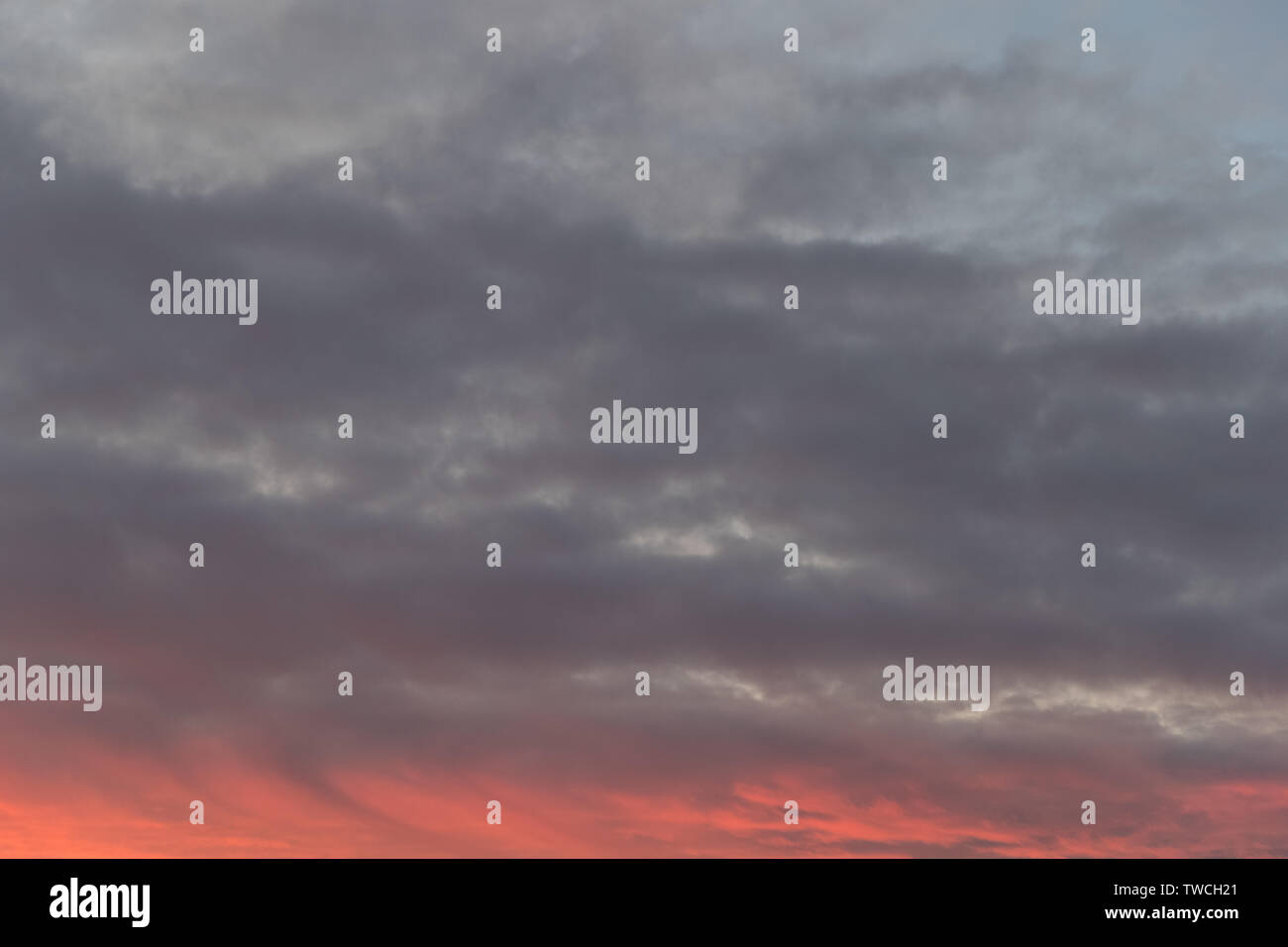 bright colored sunset sky closeup Stock Photo