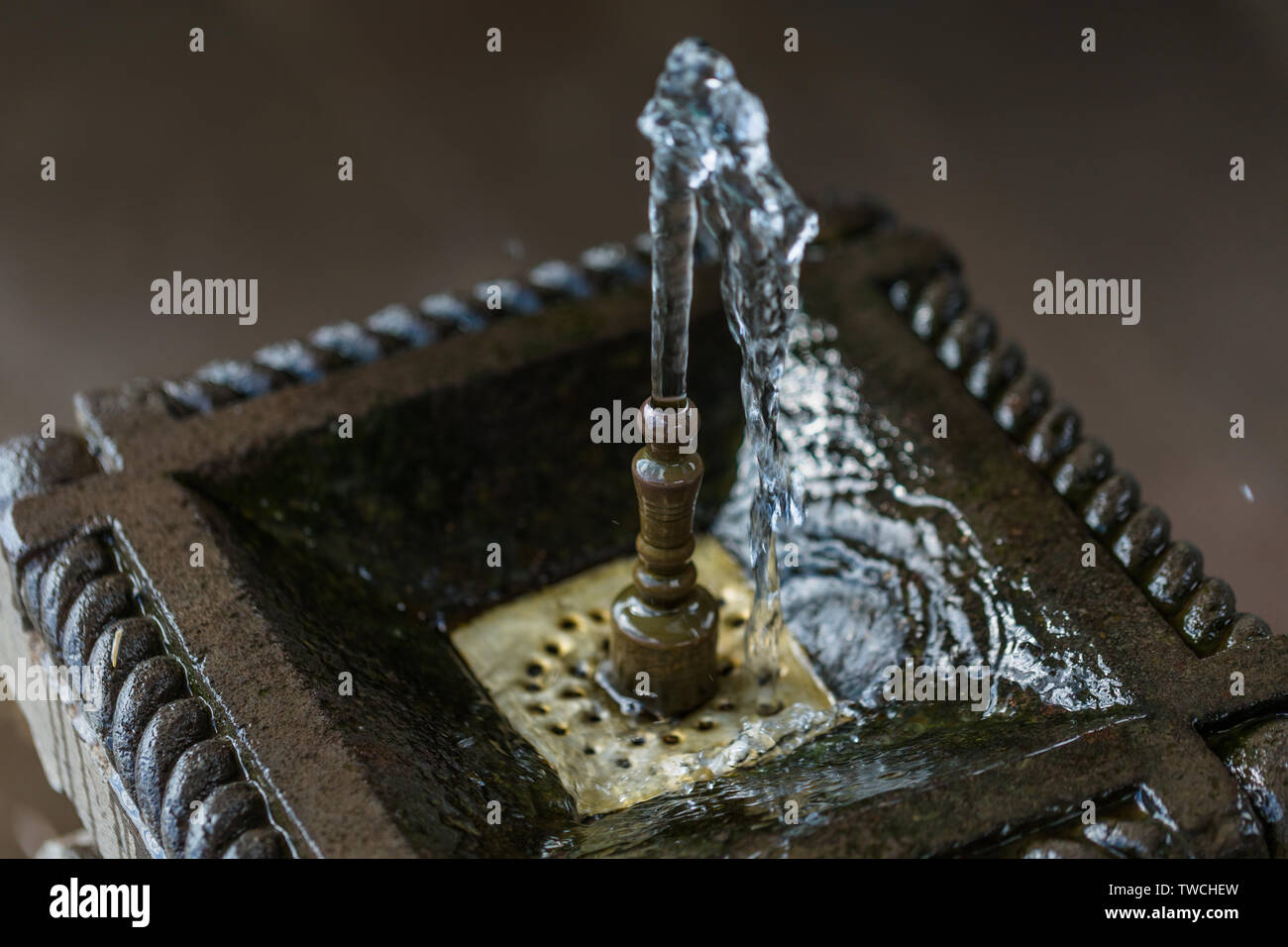 drinking fountain in Armenia in the daytime Stock Photo