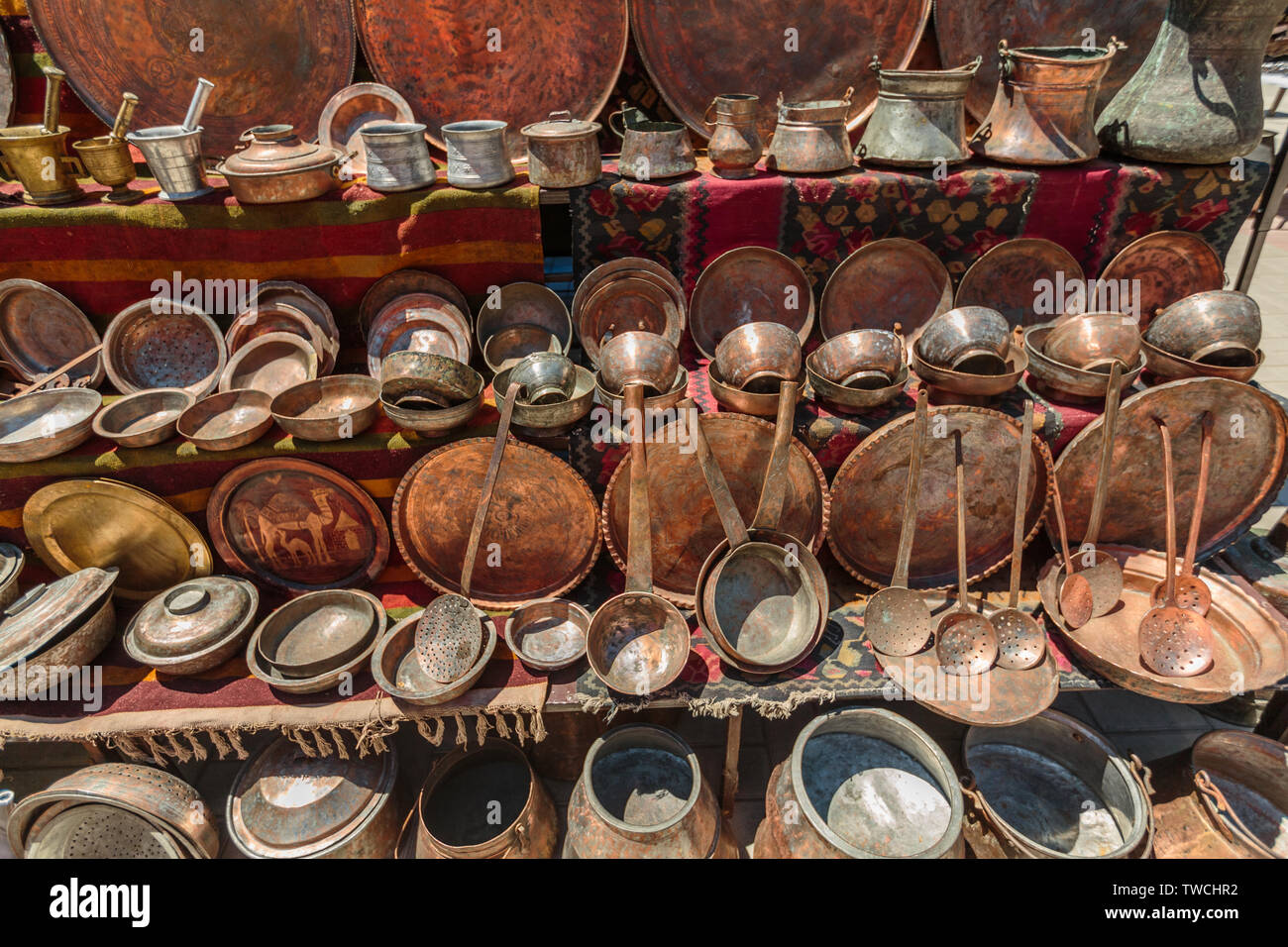 battered and made of metal kitchen utensils Stock Photo Alamy