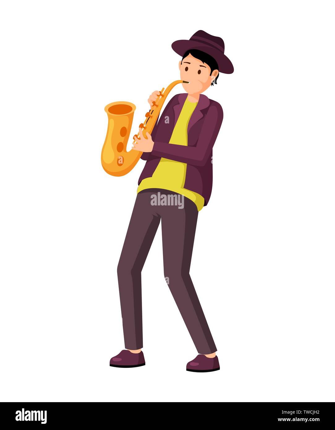 Male sax player Stock Vector Images Alamy
