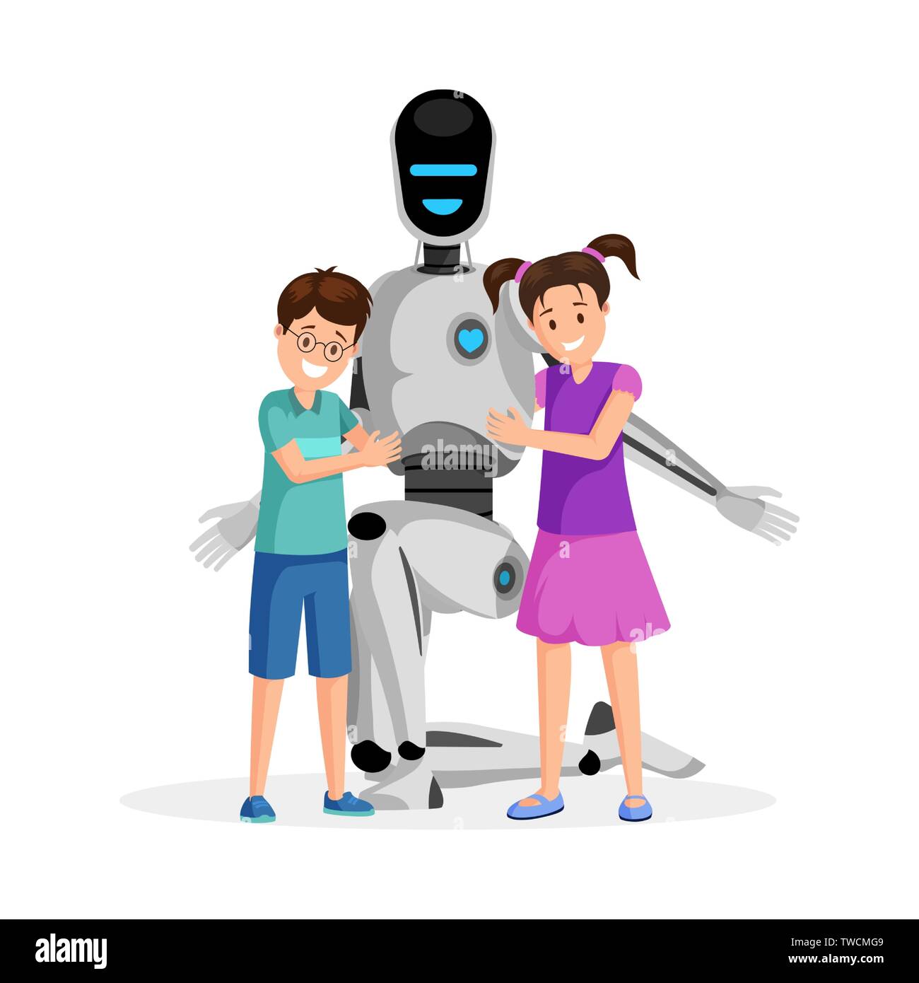 Robot boy cartoon hi-res stock photography and images - Alamy