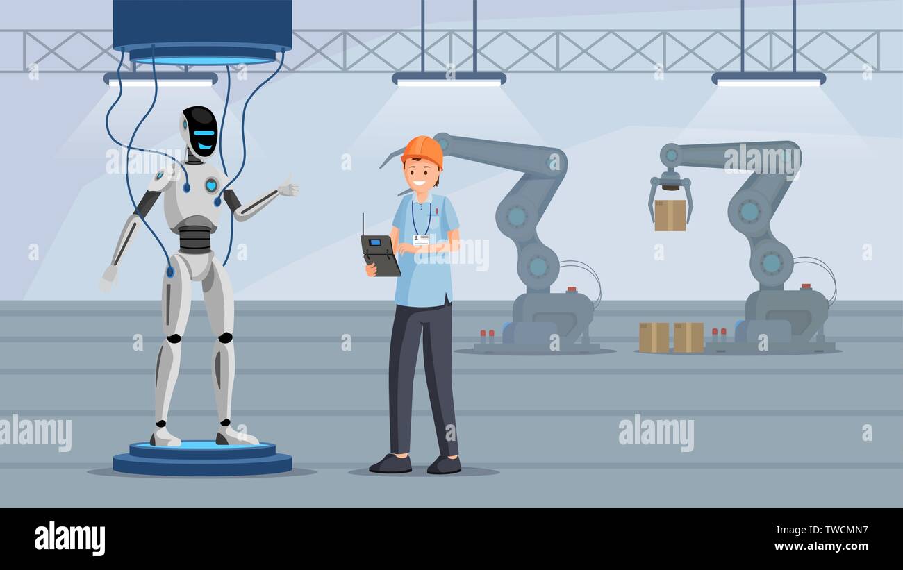 Cartoon robot droid illustration hi-res stock photography and images ...