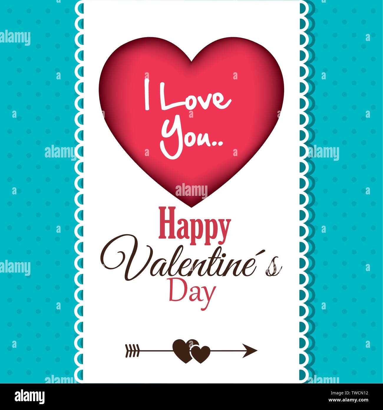 Happy Valentines Day Card, vector illustration Stock Vector Image & Art ...