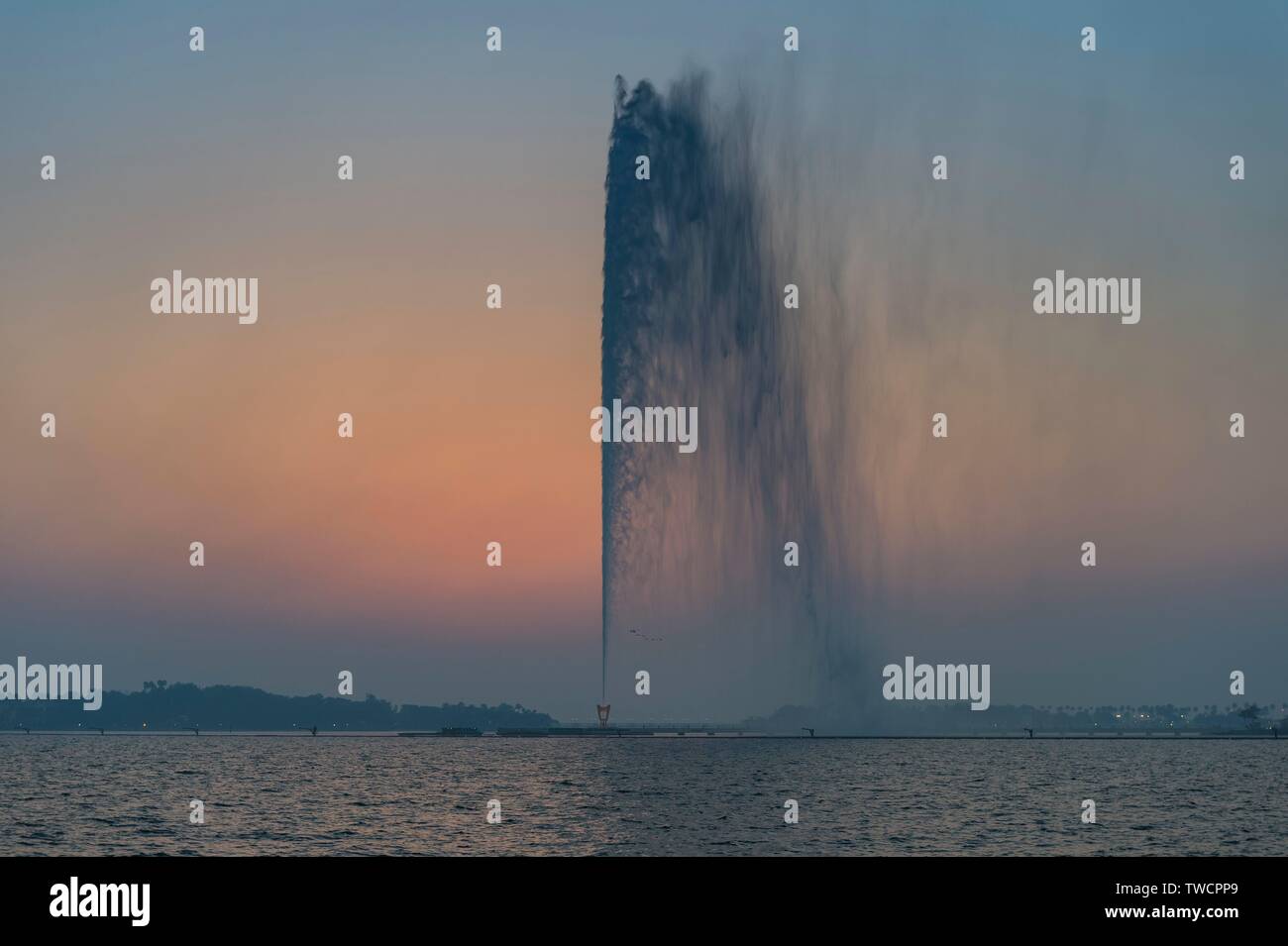 King Fahd's Fountain, largest fountain in the world, Jeddah, Saudi Arabia Stock Photo