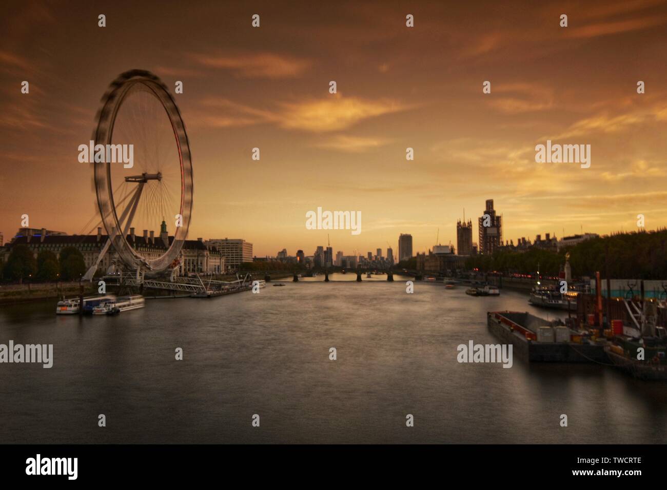 Southbank on Thames Stock Photo