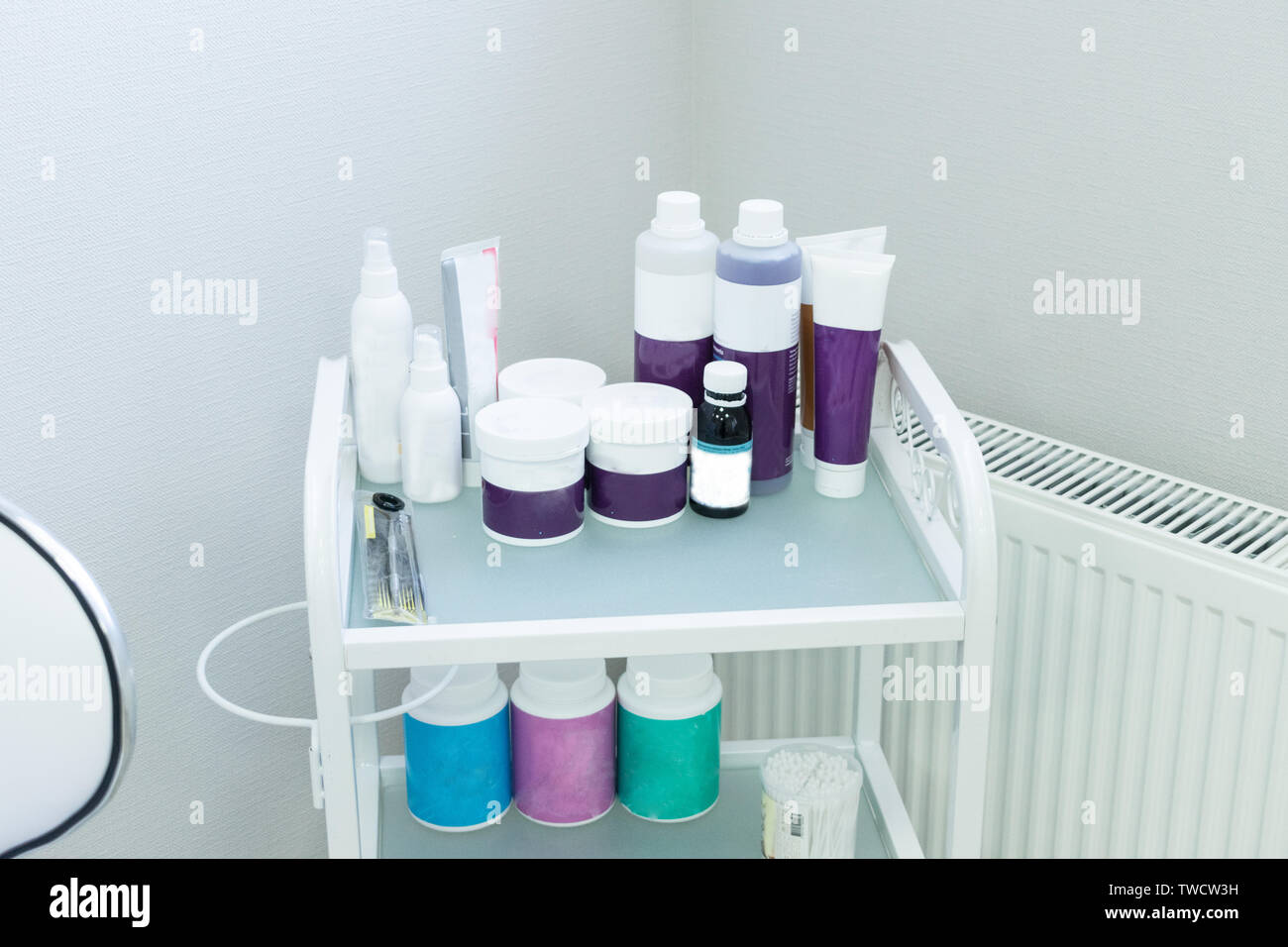 medicine table. medical equipment.doctor's office. medical Center. medical checkup. Cosmetology