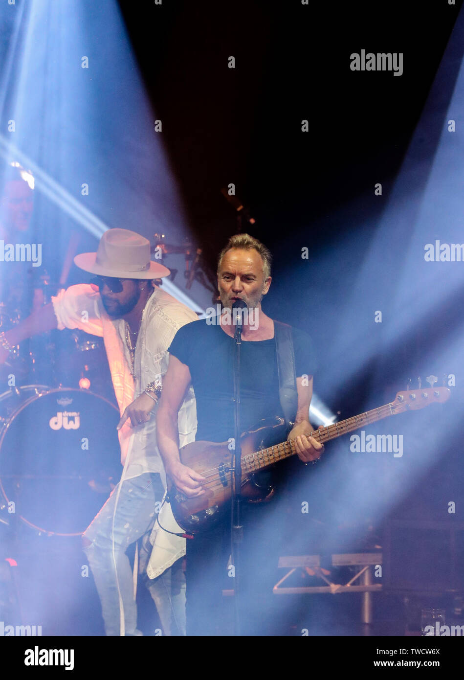 Sting and Shaggy perform at Camden's legendary music venue, The Roundhouse Featuring: Sting, Gordon Sumner, Shaggy Where: London, United Kingdom When: 19 May 2019 Credit: John Rainford/WENN Stock Photo