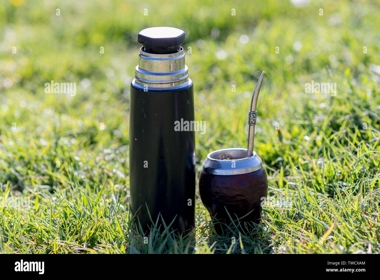 The Mate Drink From Uruguay Argentina Paraguay And Brazil Modern Mate Colour Brown Stock Photo Alamy