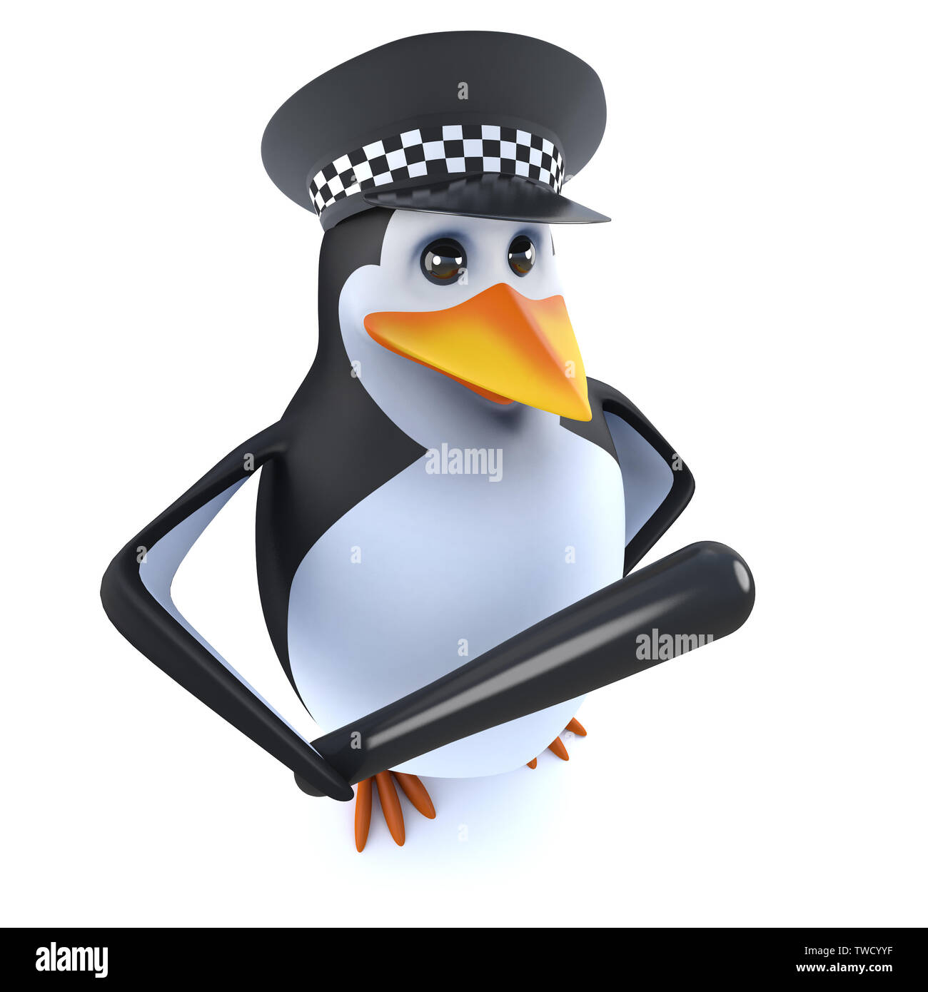 3d render of a funny cartoon police penguin character holding a truncheon baton Stock Photo - Alamy 3d render of a funny cartoon police penguin character holding a truncheon baton Stock Photo - Alamy