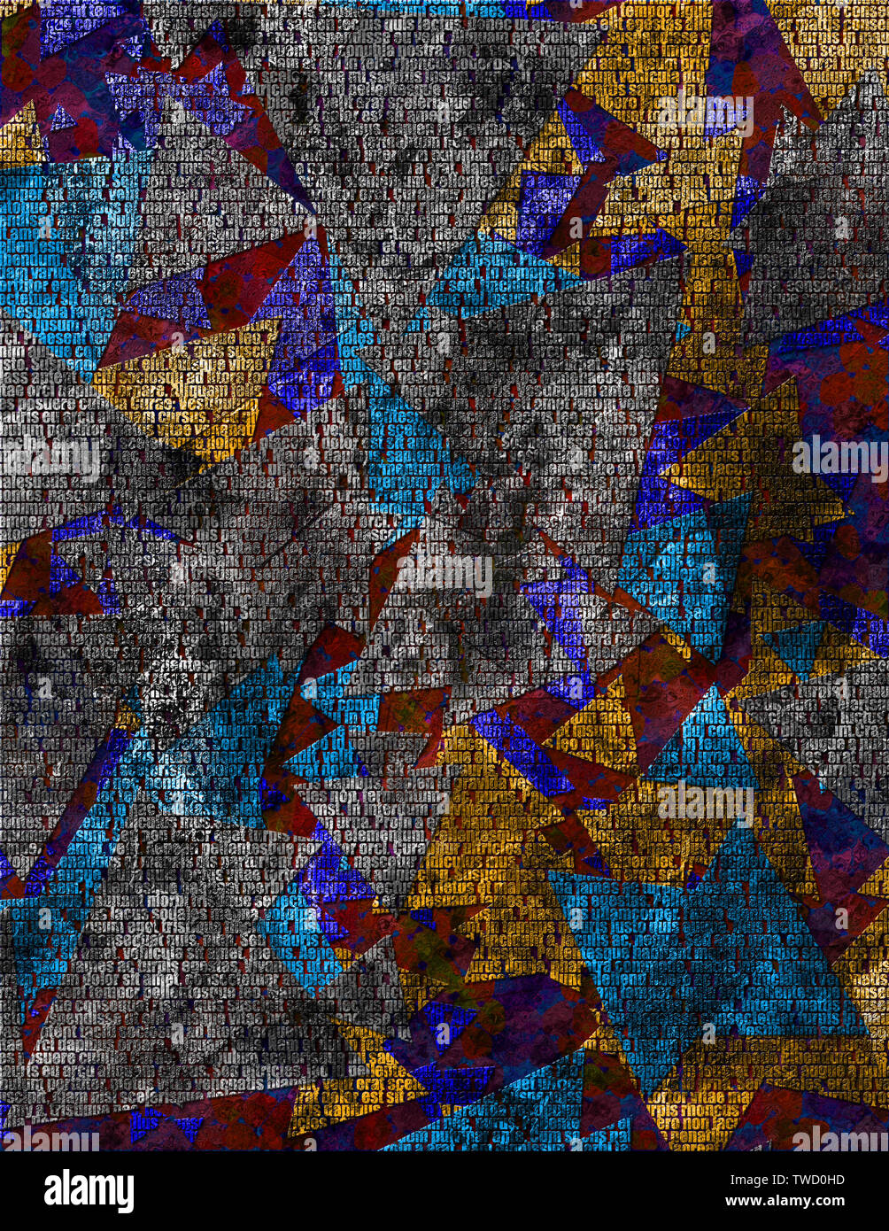 Glass texture in multiply colors with words Stock Photo - Alamy