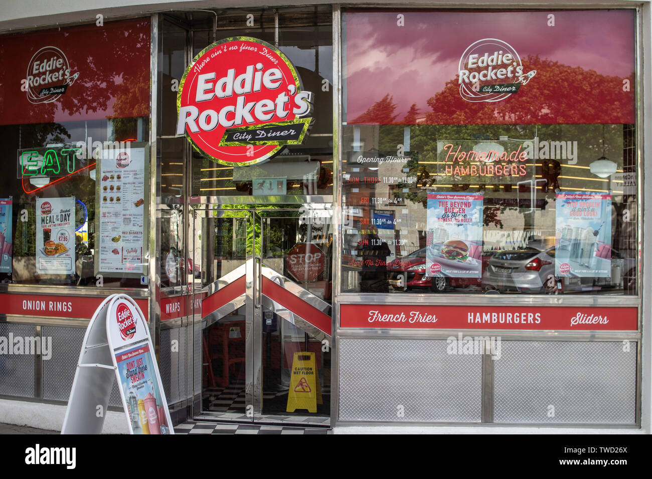 A branch of Eddie Rockets Diner in Swords, North County Dublin.. Stock Photo