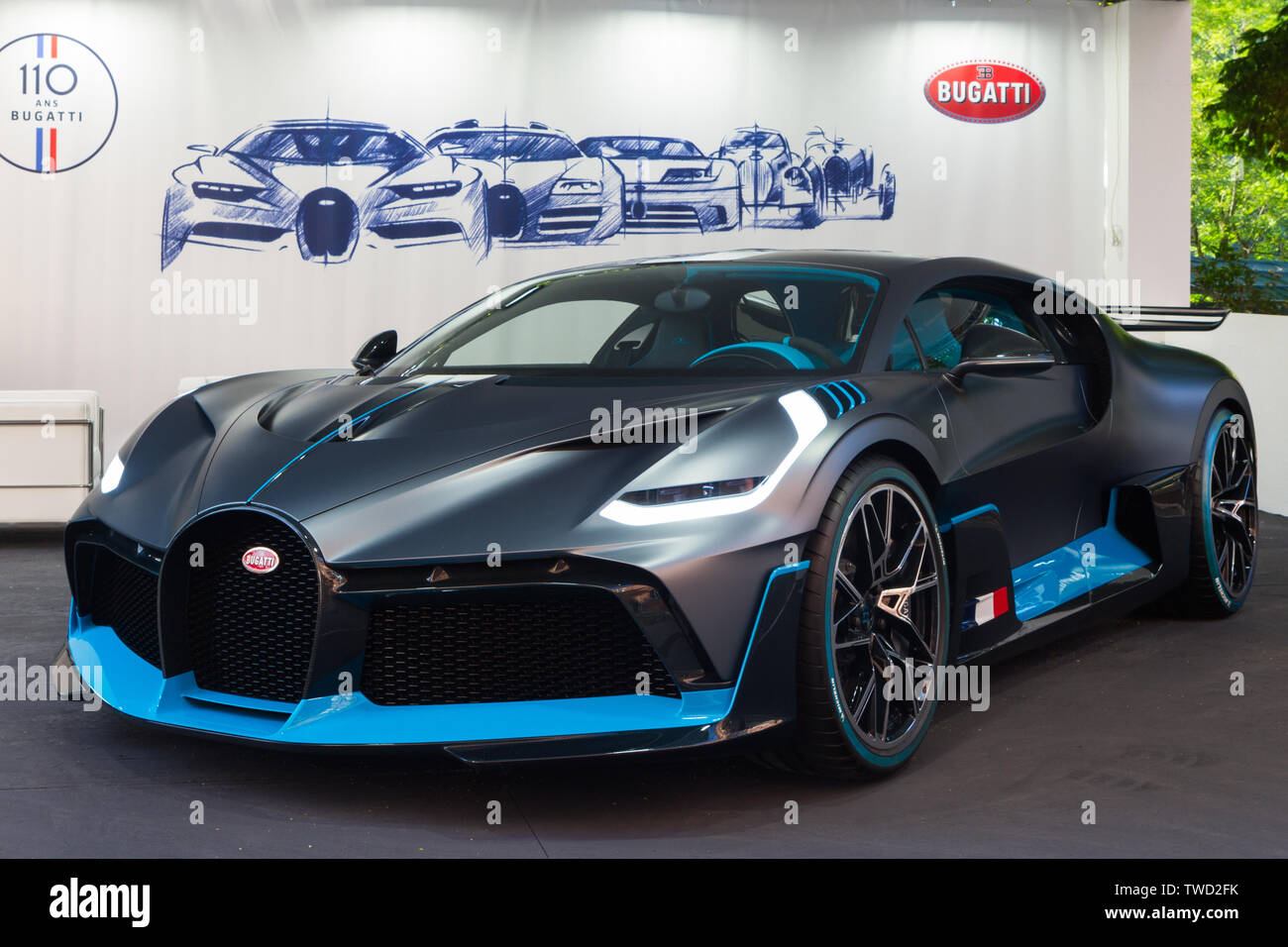 A Bugatti Divo. 2019 edition of Parco Valentino car show hosts cars by many  brands and car designers in Valentino Park in Torino, Italy Stock Photo -  Alamy
