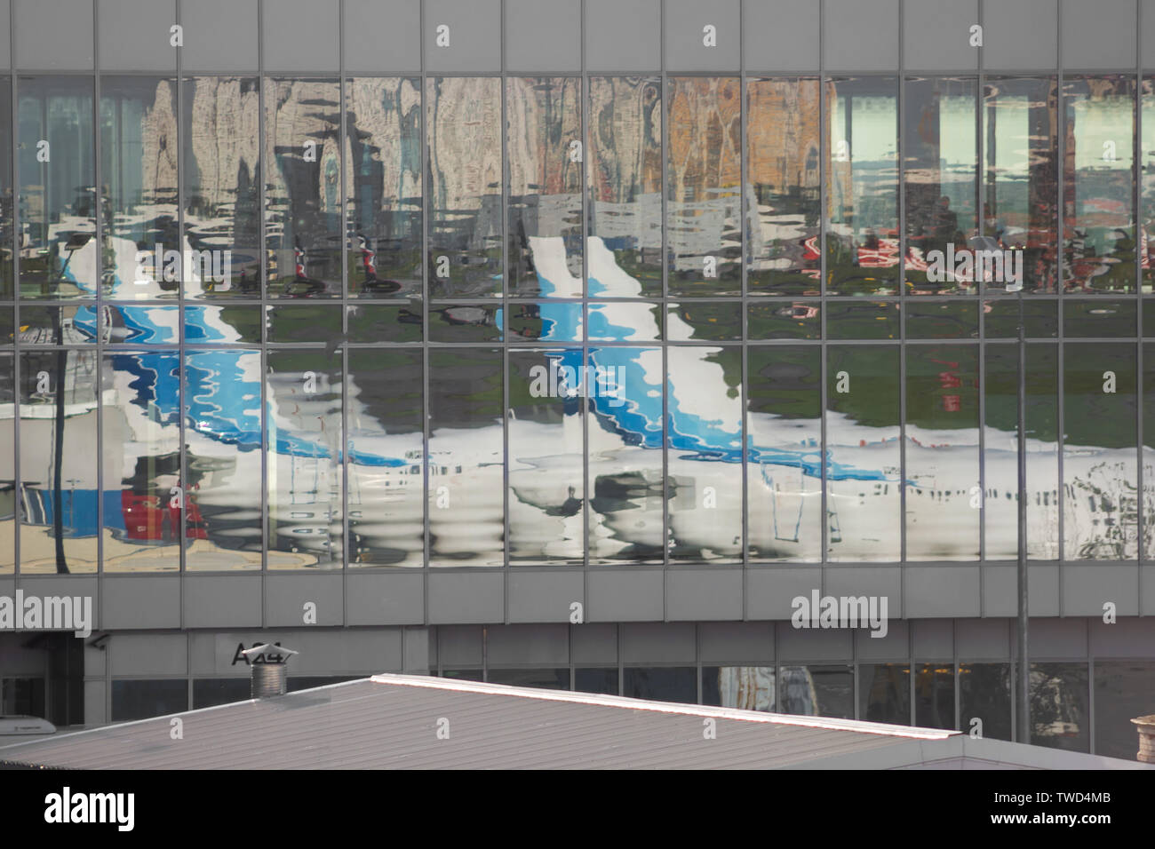 airport planes reflection terminal window Stock Photo - Alamy