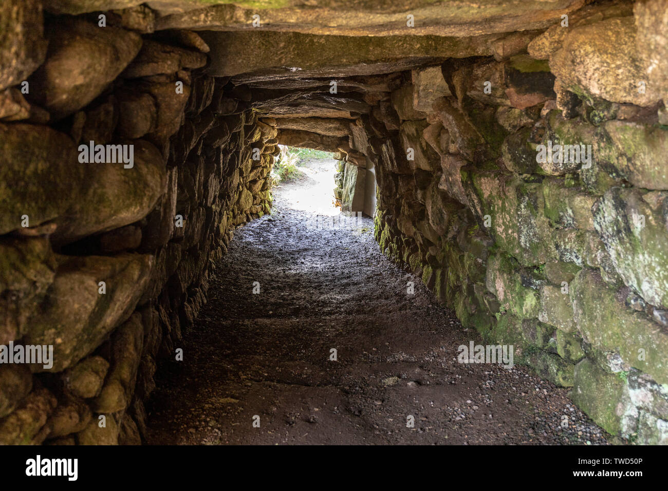 English Heritage Carn Euny Ancient Village occupied since the Iron Age Stock Photo