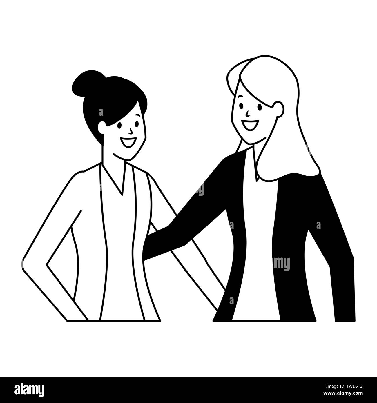 business women in suit on white background vector illustration Stock ...