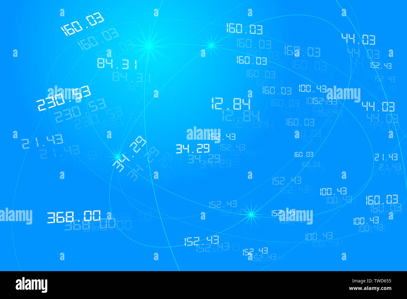 Digital Constructed Network Technology Big Data Background Stock Photo