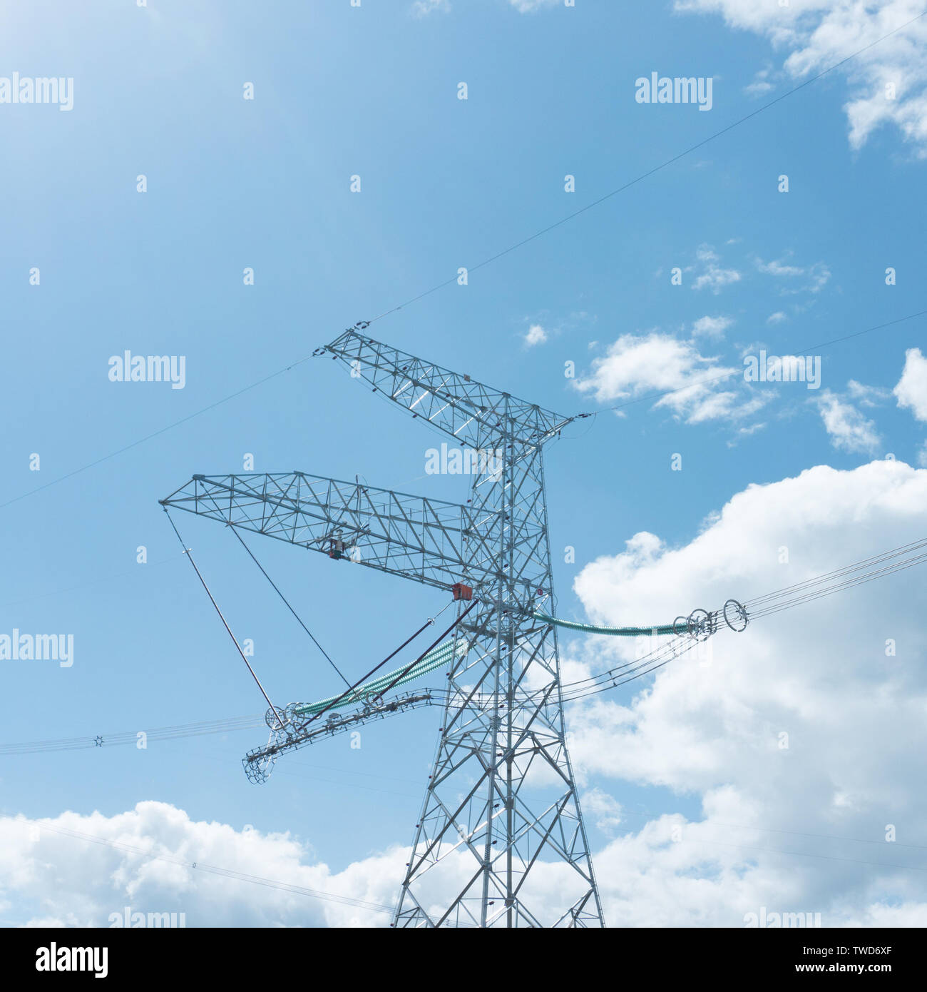 800 kV ultrahigh voltage transmission line Stock Photo Alamy