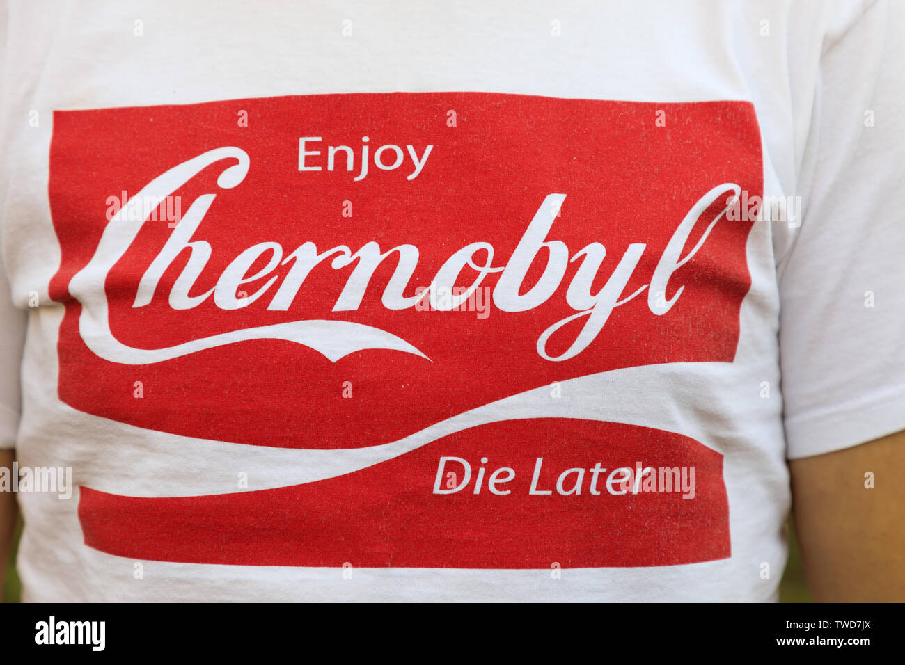 Eastern Europe, Ukraine, Pripyat, Chernobyl. T-shirt. April 10, 2018 Stock  Photo - Alamy