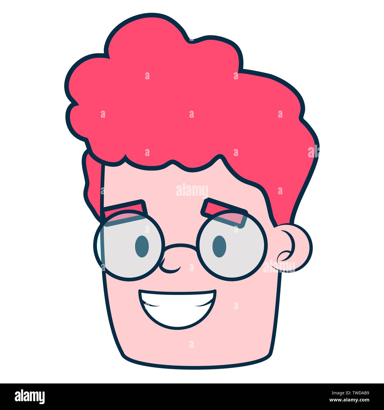 face man character on white background vector illustration Stock Vector ...