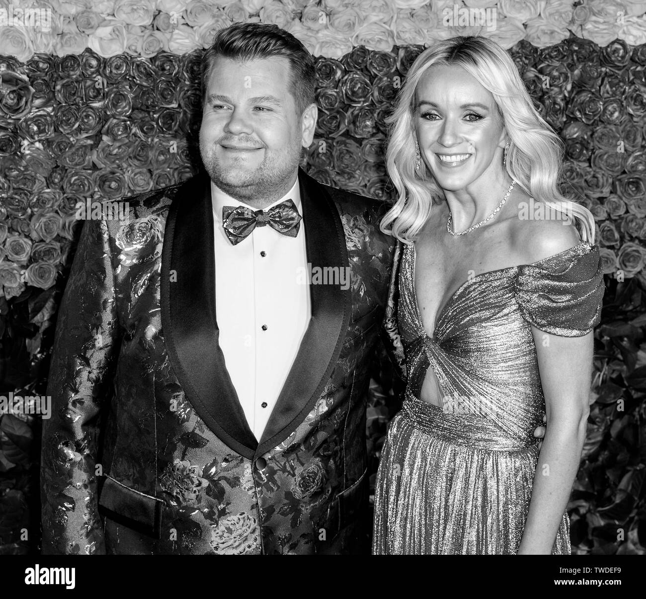 New York, NY - June 09, 2019: James Corden and Julia Carey attend the 73rd Annual Tony Awards at Radio City Music Hall Stock Photo