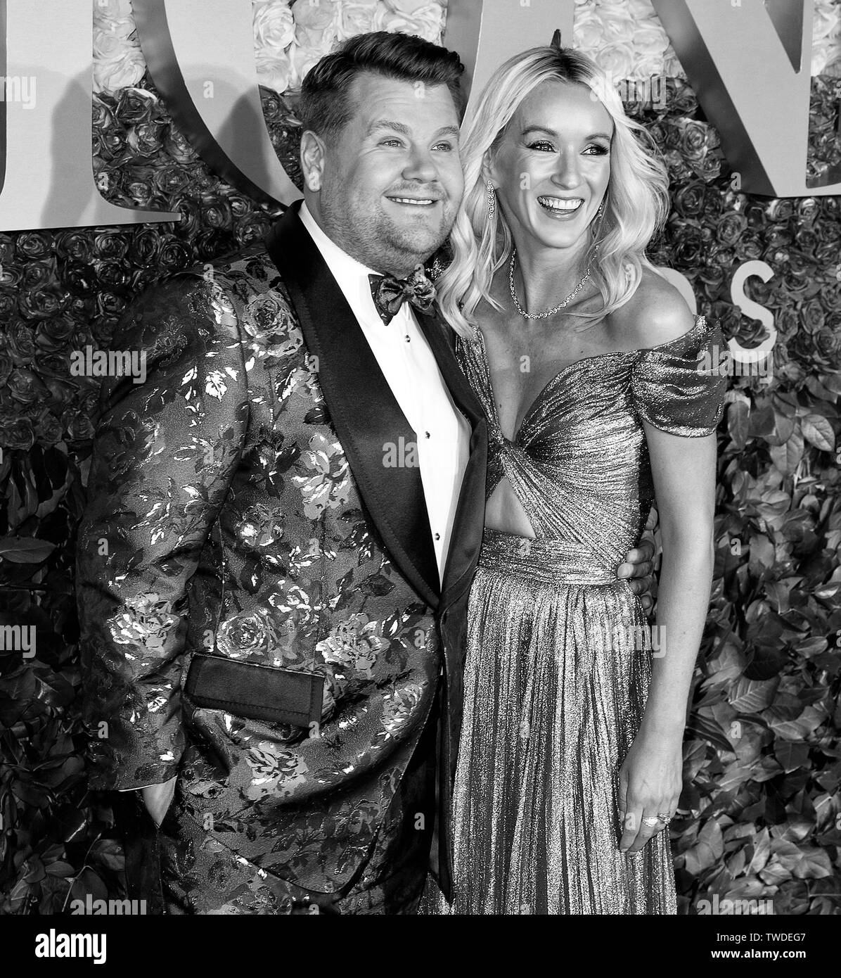 New York, NY - June 09, 2019: James Corden and Julia Carey attend the 73rd Annual Tony Awards at Radio City Music Hall Stock Photo