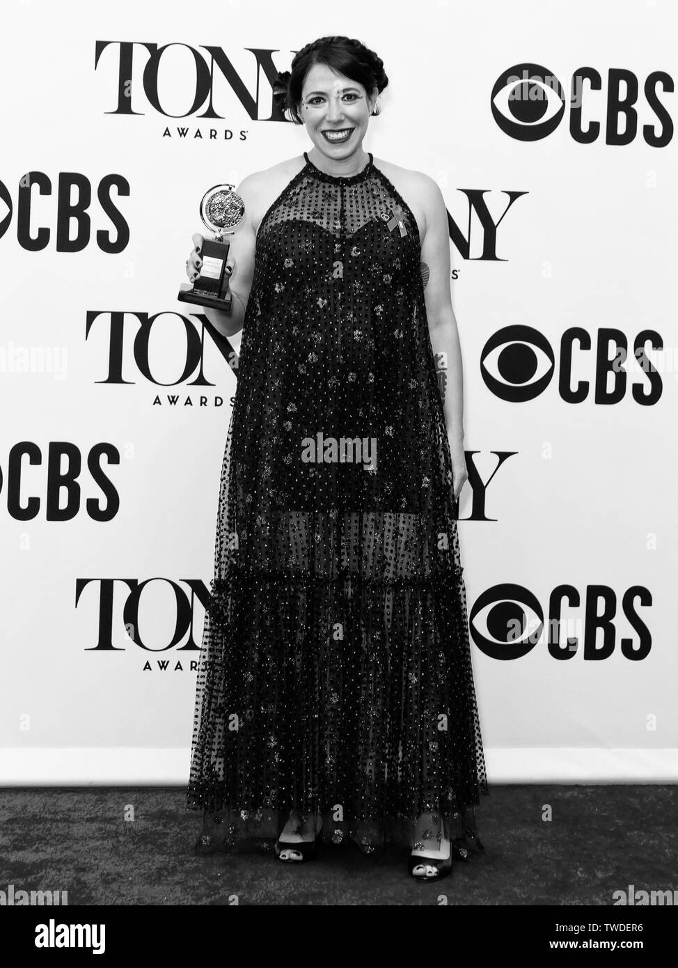 New York, NY - June 09, 2019: Rachel Chavkin - Best Direction of a Musical - 'Hadestown'  poses in the press room for the 73rd Annual Tony Awards Stock Photo