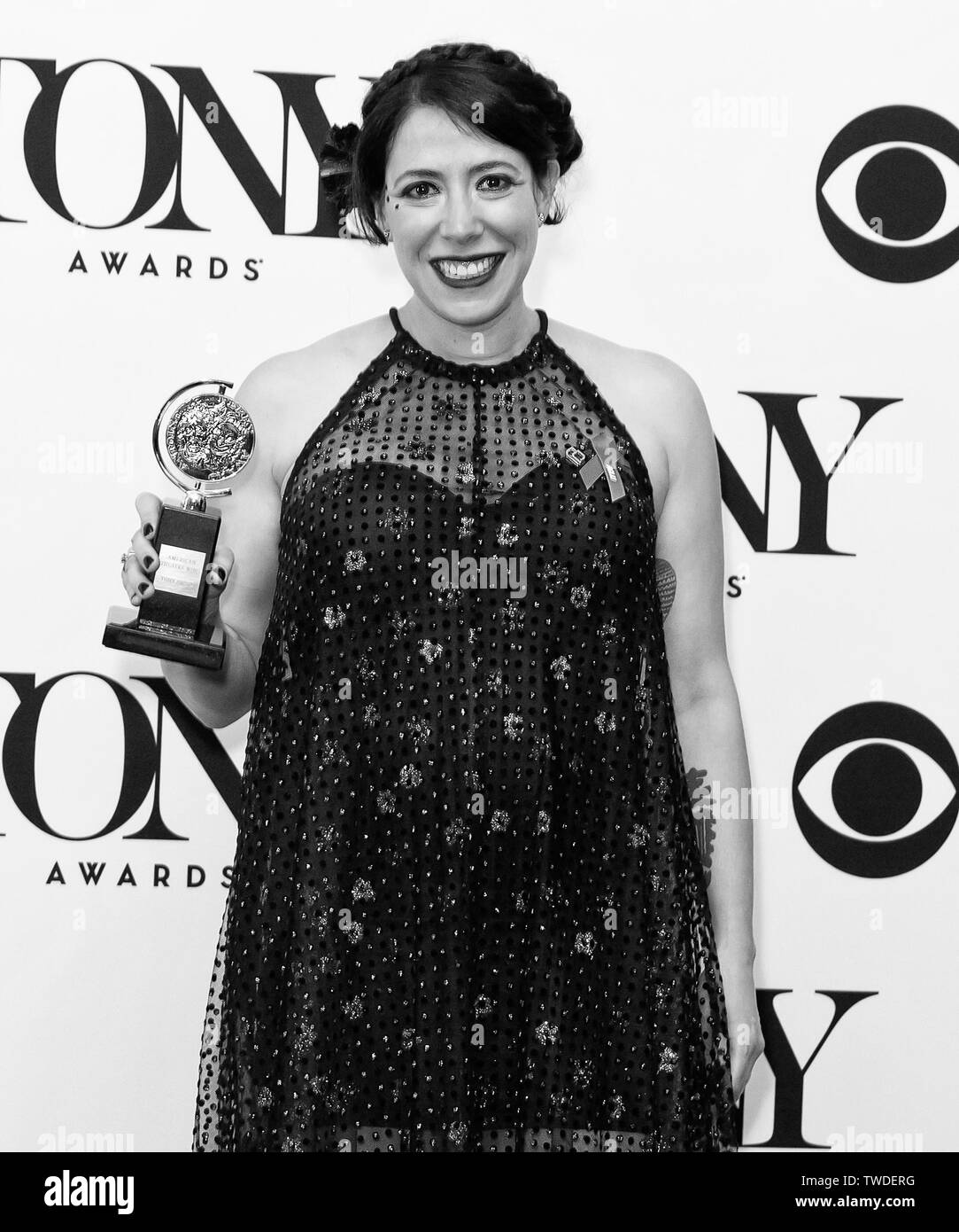 New York, NY - June 09, 2019: Rachel Chavkin - Best Direction of a Musical - 'Hadestown'  poses in the press room for the 73rd Annual Tony Awards Stock Photo