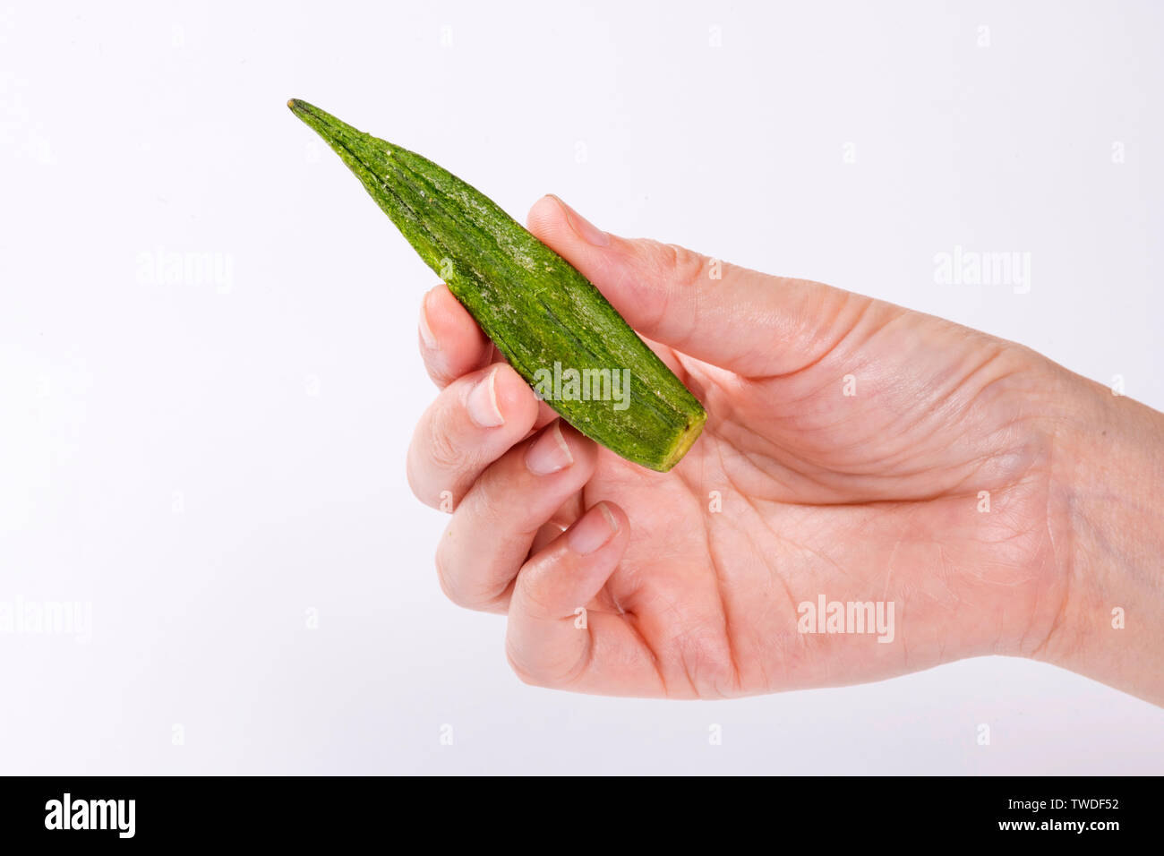 Dried okra Stock Photo