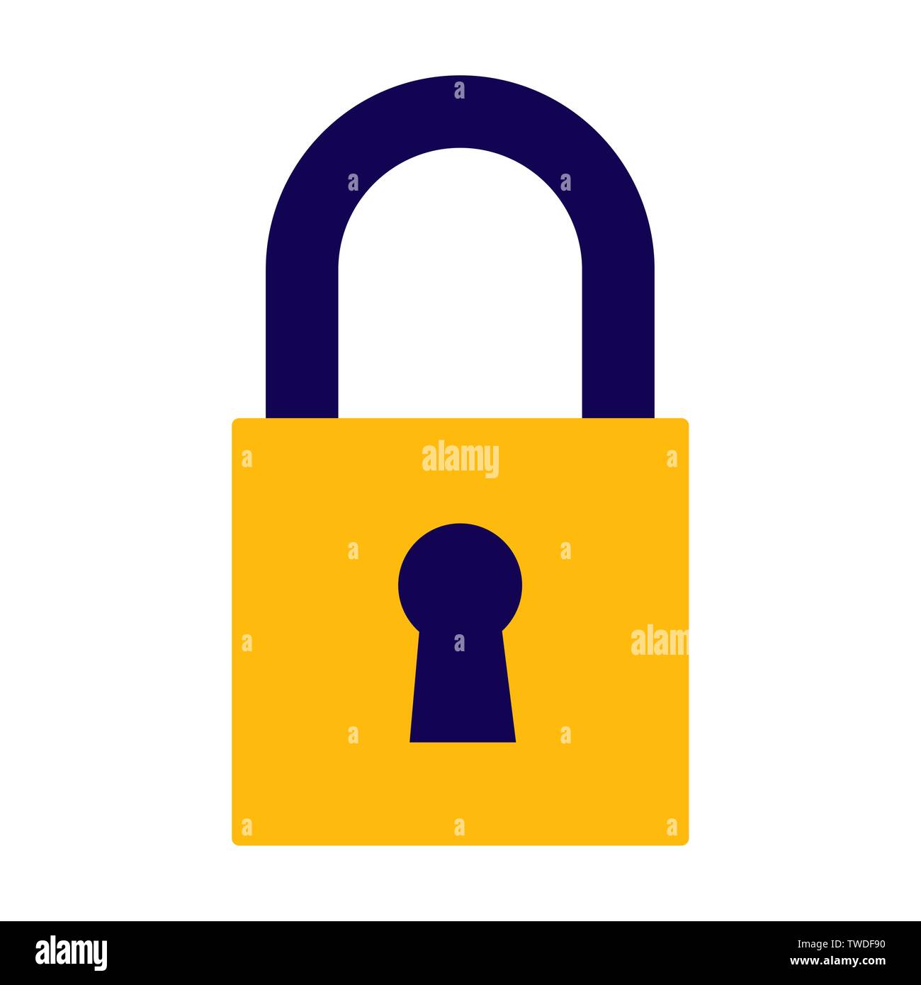 security padlock on white background vector illustration Stock Vector ...
