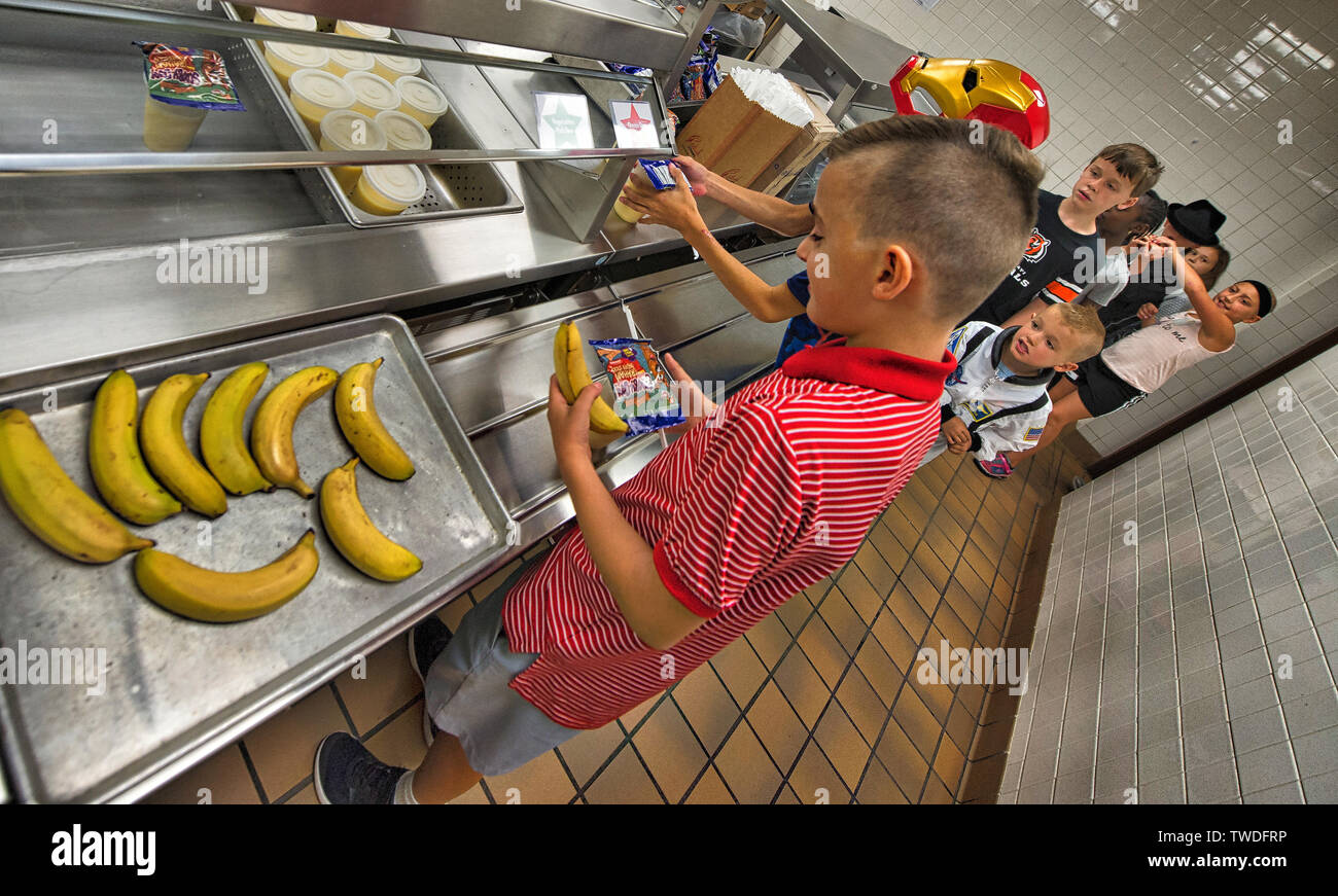 UNITED STATES July 11, 2017 Kids file in to the cafeteria to get
