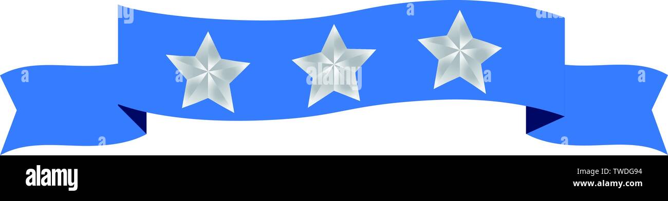 This is an illustration of a three star title ribbon Stock Vector Image ...