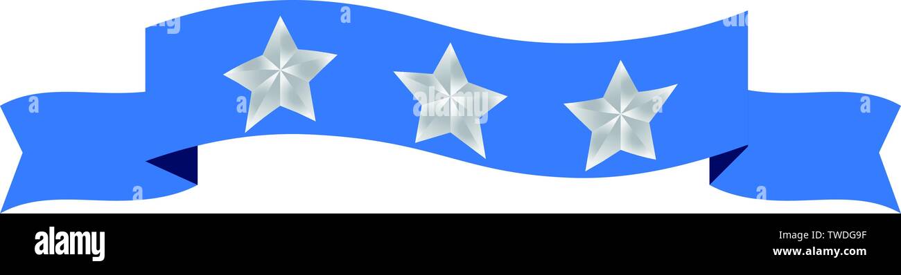 This is an illustration of a three star title ribbon Stock Vector Image ...