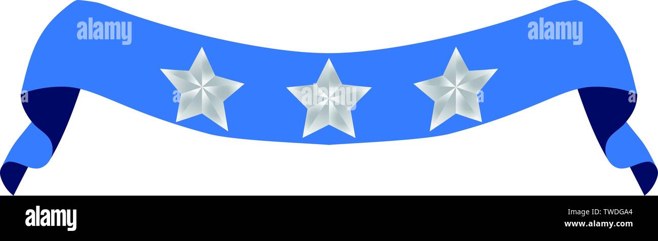 This is an illustration of a three star title ribbon Stock Vector Image ...