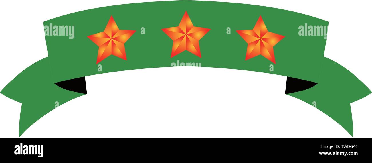 This is an illustration of a three star title ribbon Stock Vector Image ...